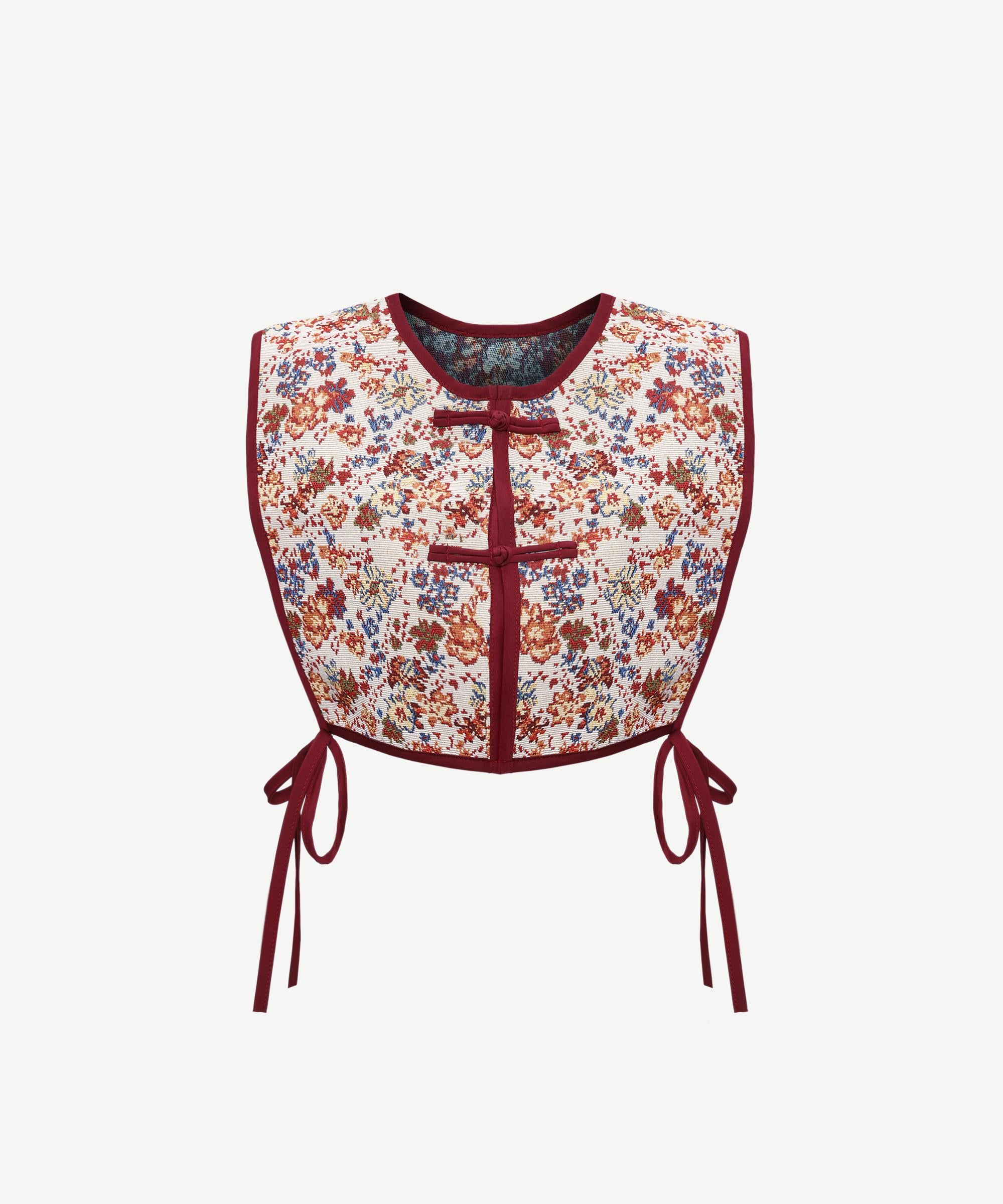  YARGICI Çiçek Desenli Kısa Panço