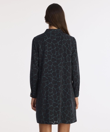  YARGICI A Form Gömlek Yaka Uzun Kol Elbise