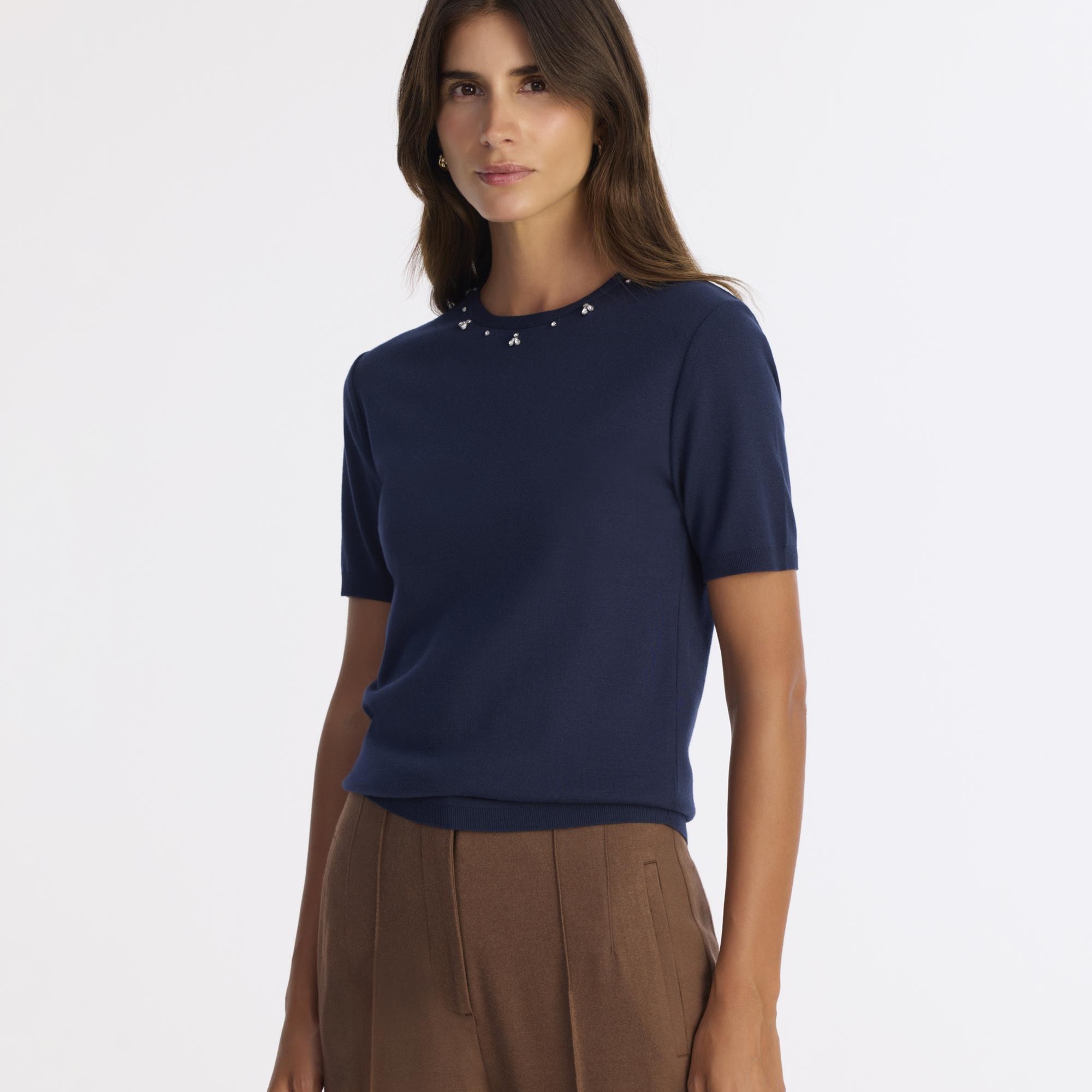 YARGICI Regular Bisiklet Yaka Kısa Kol Kazak