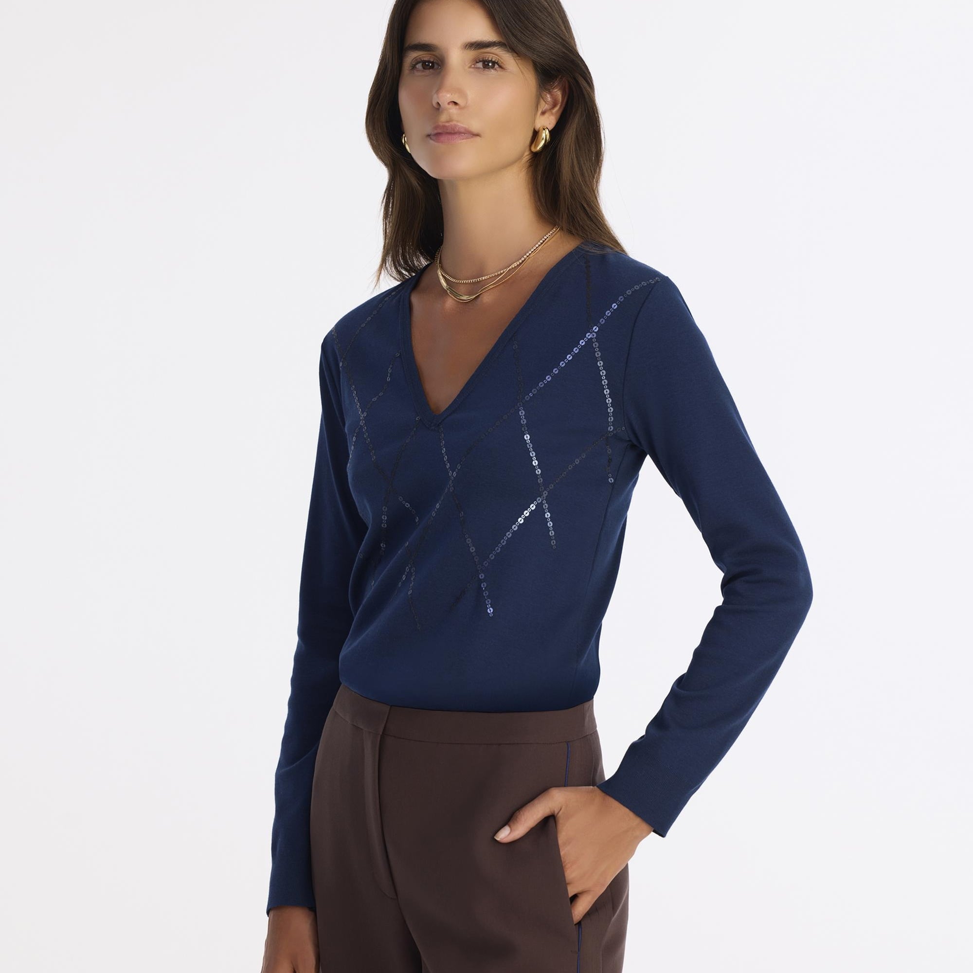 YARGICI Regular V Yaka Uzun Kol Kazak