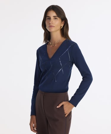  YARGICI Regular V Yaka Uzun Kol Kazak