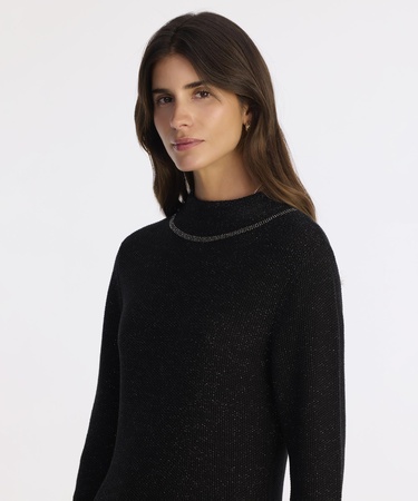  YARGICI A Form Kayık Yaka Uzun Kol Elbise