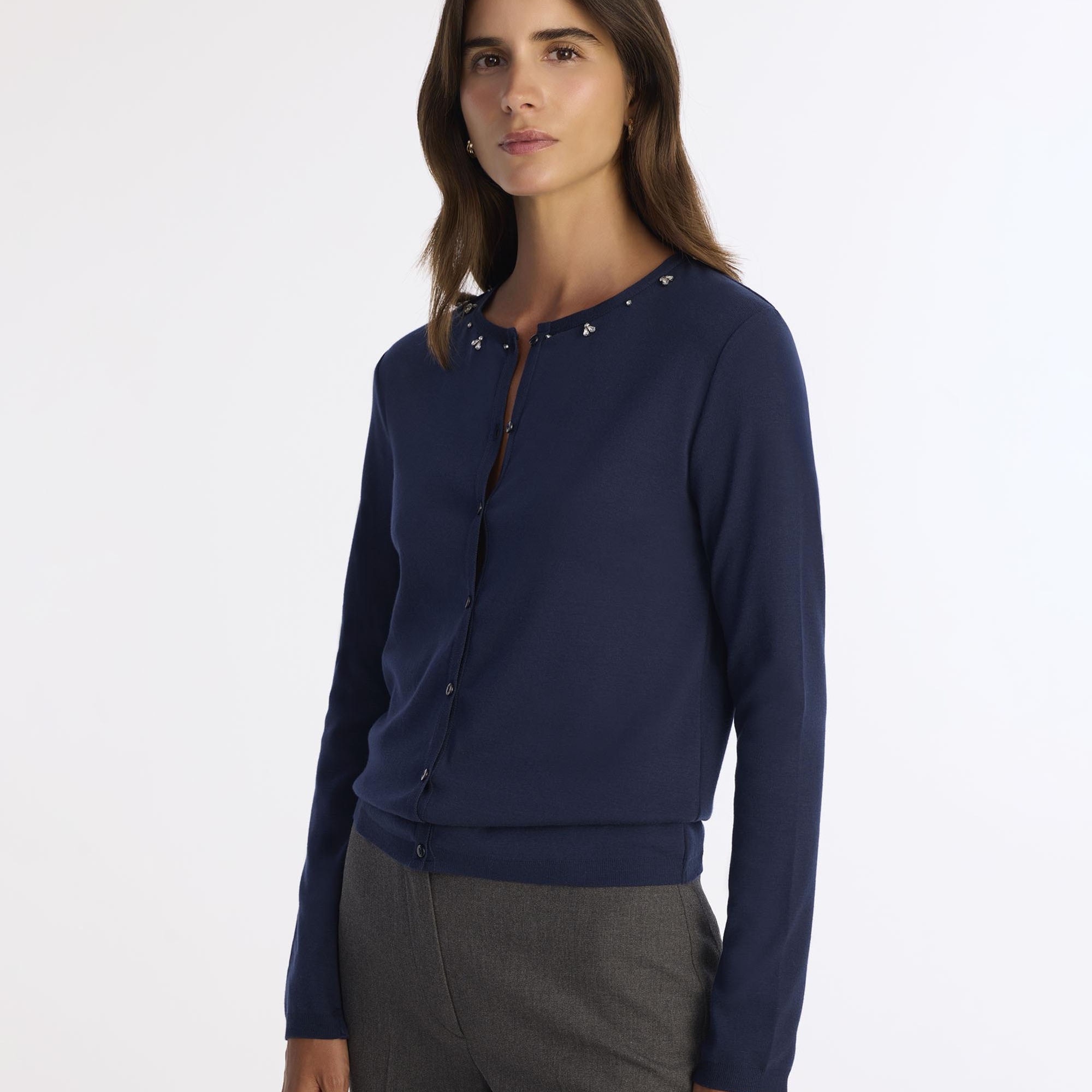 YARGICI Regular Bisiklet Yaka Uzun Kol Hırka