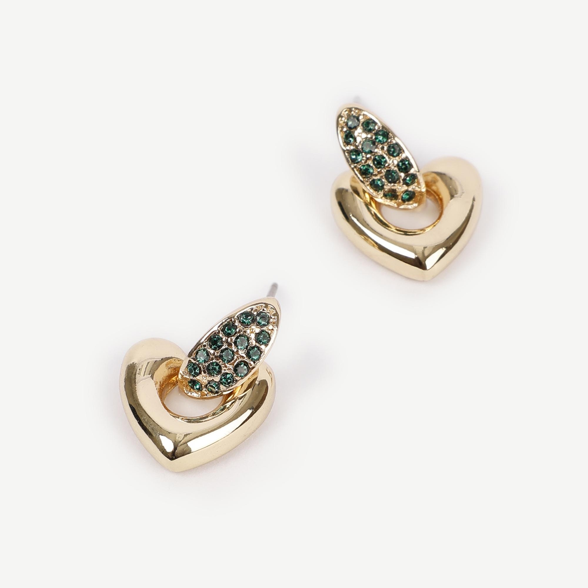 YARGICI Kalp Formlu Gold Küpe