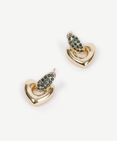  YARGICI Kalp Formlu Gold Küpe