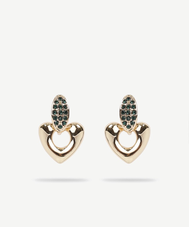  YARGICI Kalp Formlu Gold Küpe