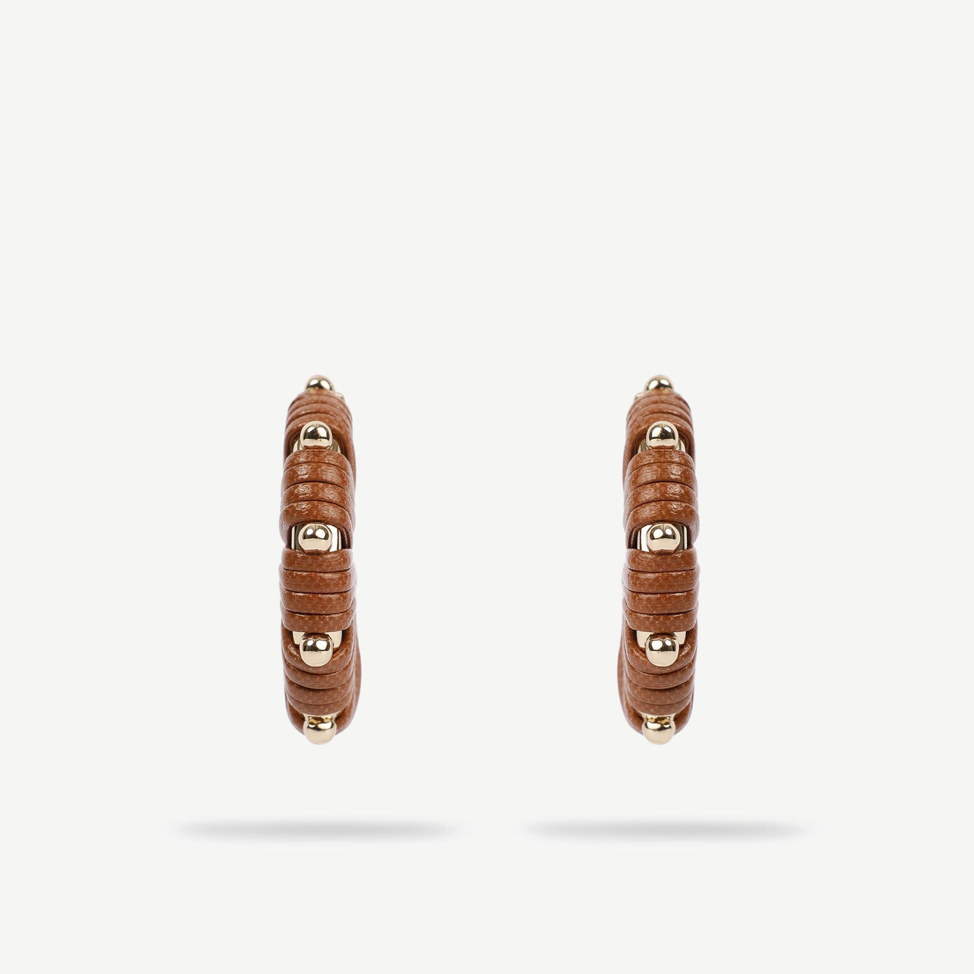 YARGICI Suni Deri Detaylı Halka Küpe