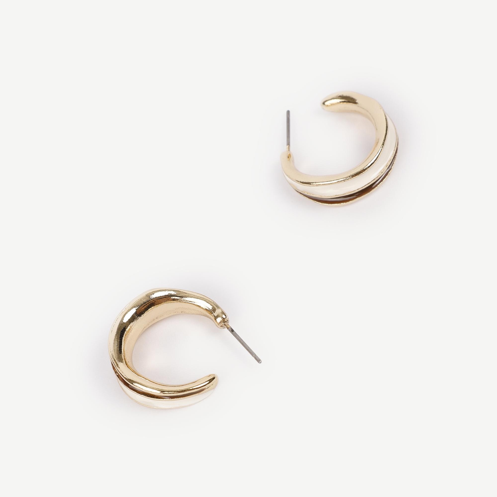 YARGICI Mine Detaylı Halka Küpe