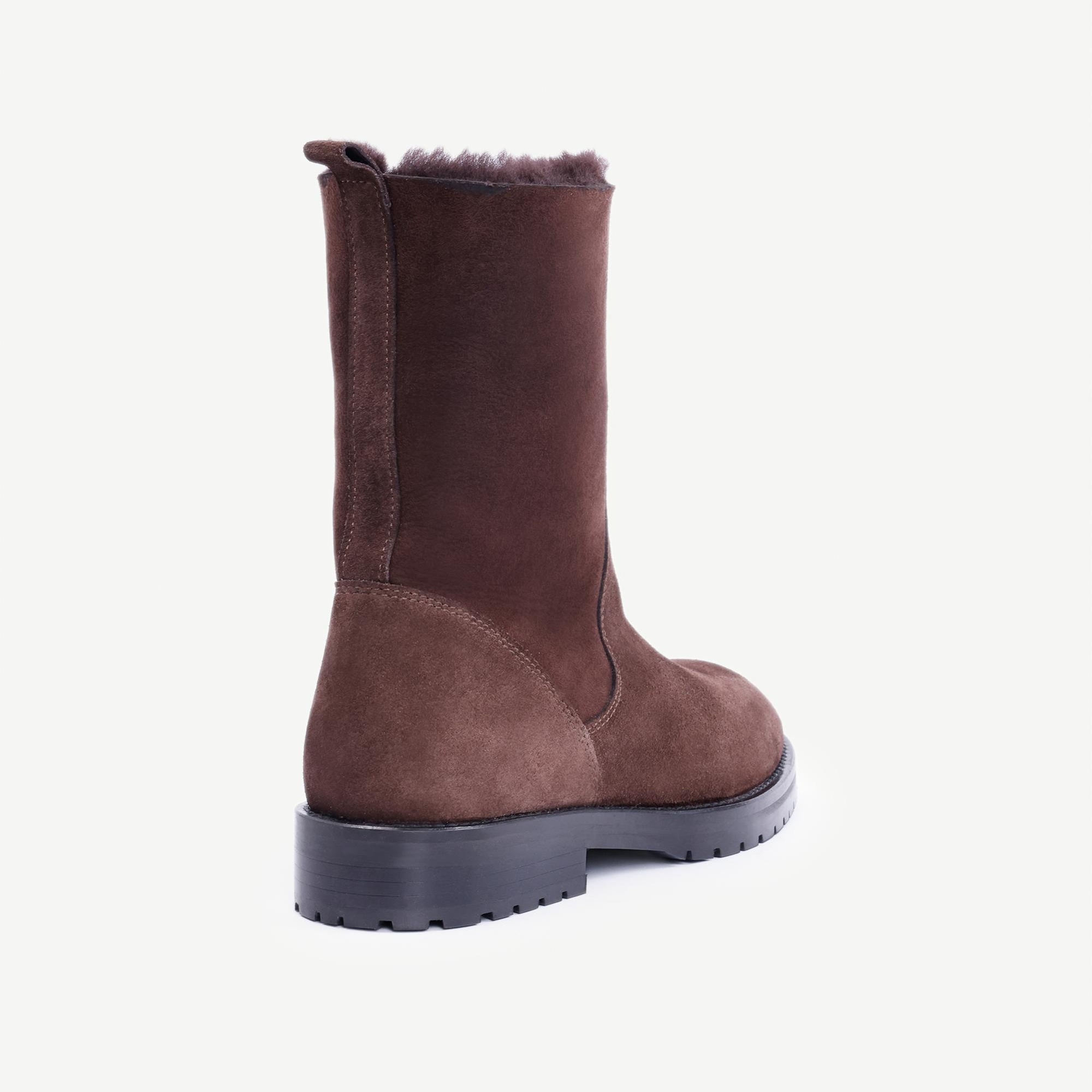 YARGICI İçi Kürklü Deri Uzun Bot