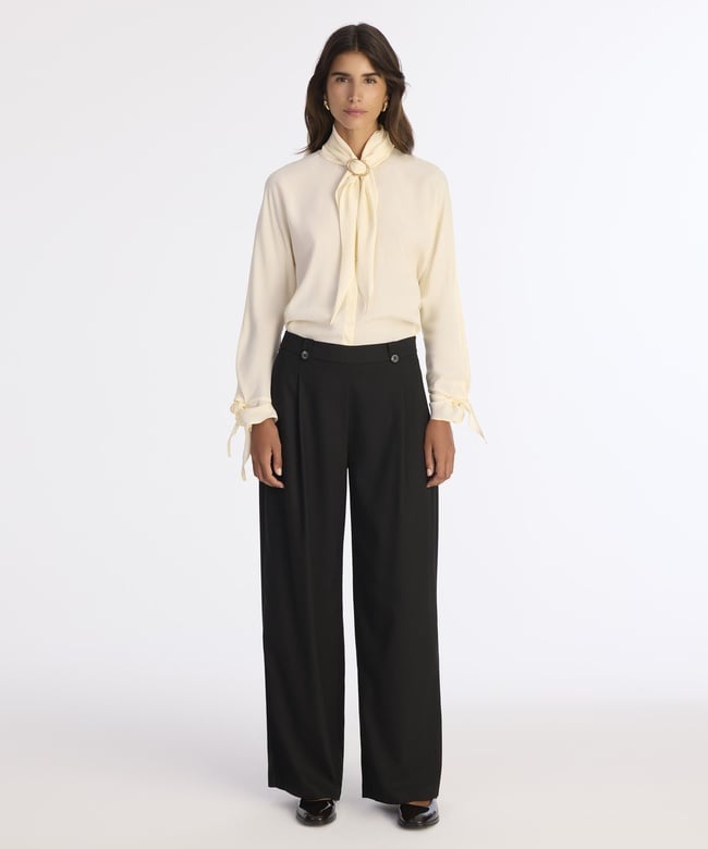  YARGICI Geniş Yüksek Bel Pantolon