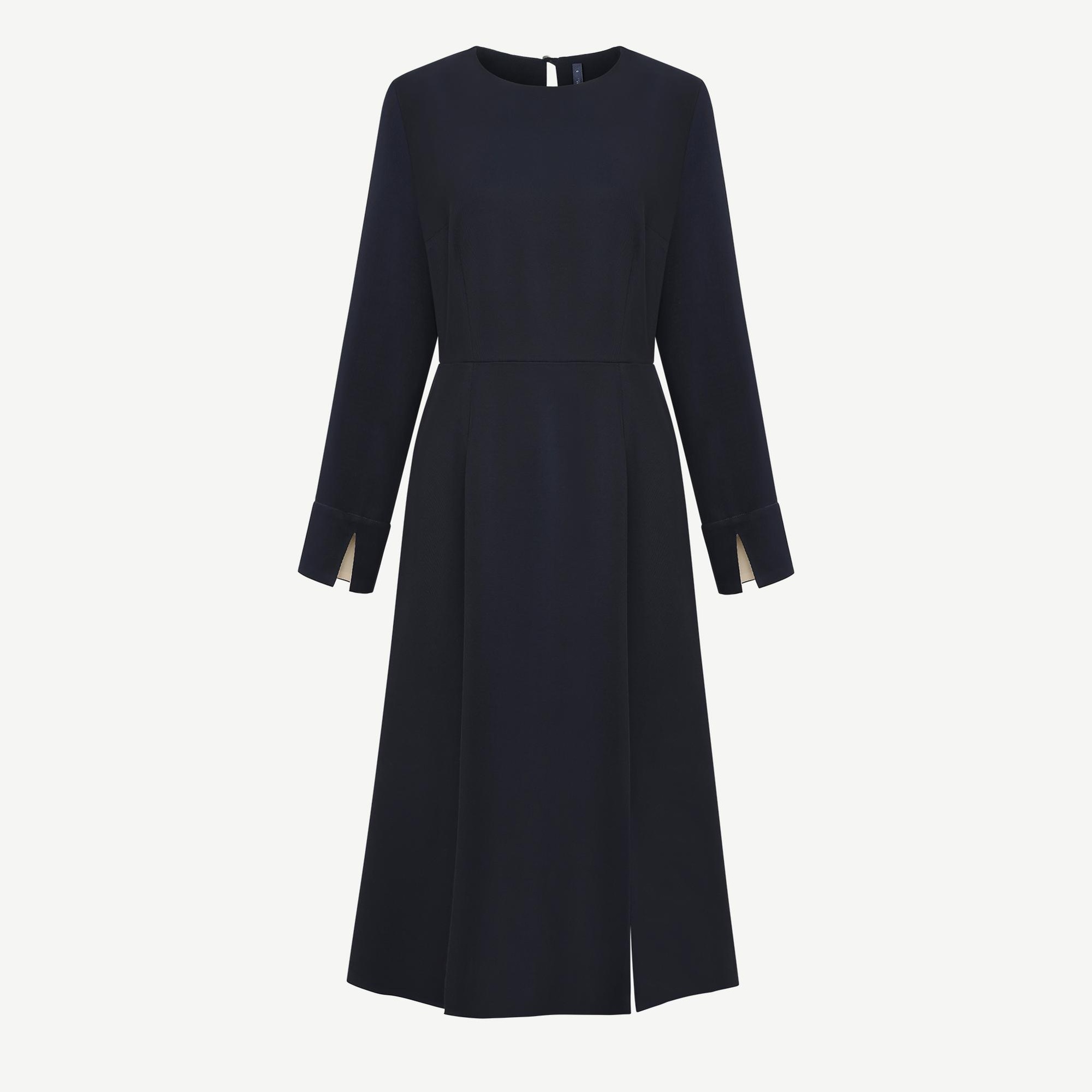 YARGICI Düz Bisiklet Yaka Uzun Kol Elbise