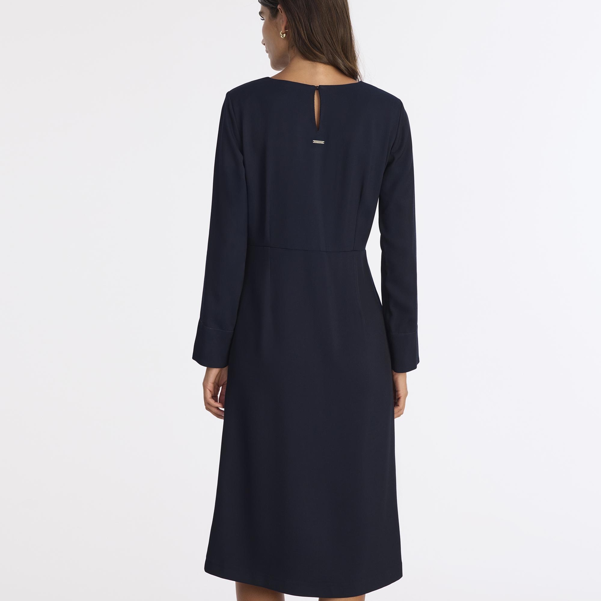 YARGICI Düz Bisiklet Yaka Uzun Kol Elbise