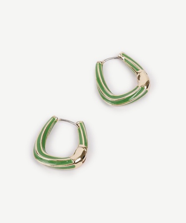  YARGICI Yeşil Mineli Halka Küpe