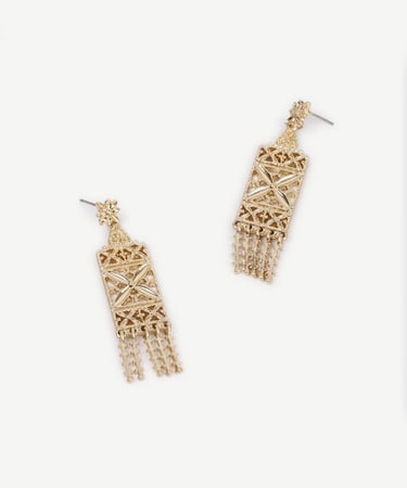  YARGICI Uzun Sallantılı Gold Küpe