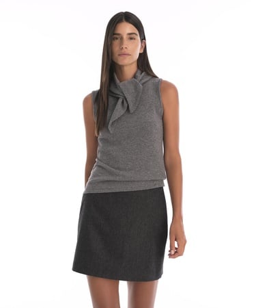  YARGICI Yün Kaşmir Regular Bisiklet Yaka Kolsuz Kol Kazak