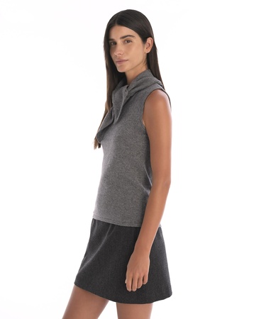  YARGICI Yün Kaşmir Regular Bisiklet Yaka Kolsuz Kol Kazak