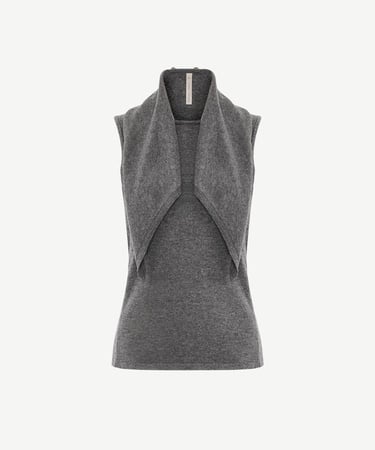  YARGICI Yün Kaşmir Regular Bisiklet Yaka Kolsuz Kol Kazak