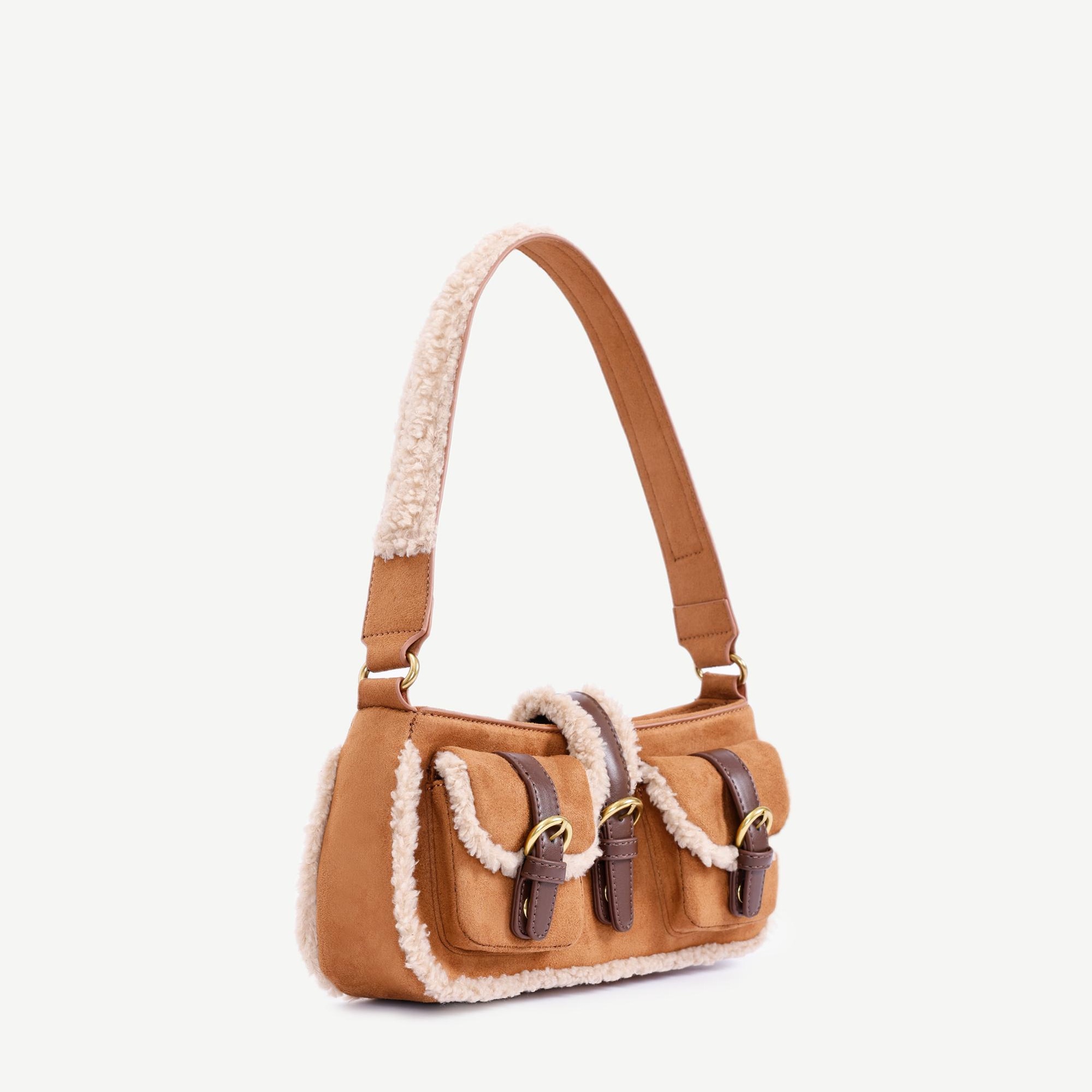 YARGICI Çift Cepli Baget Omuz Çantası