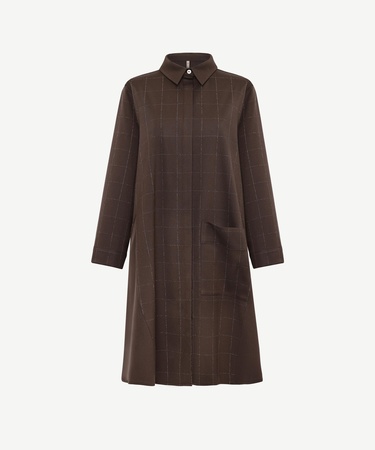  YARGICI A Form Gömlek Yaka Uzun Kol Elbise