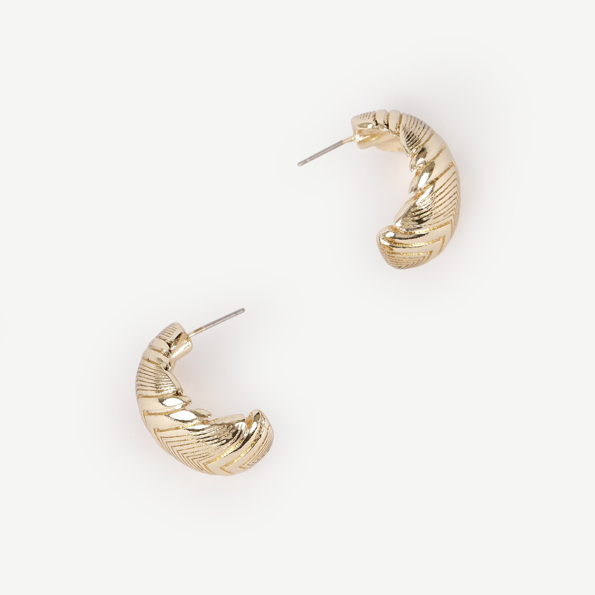 YARGICI Dokulu Gold Küpe