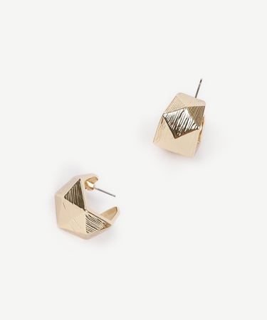  YARGICI Geometrik Formlu Gold Küpe