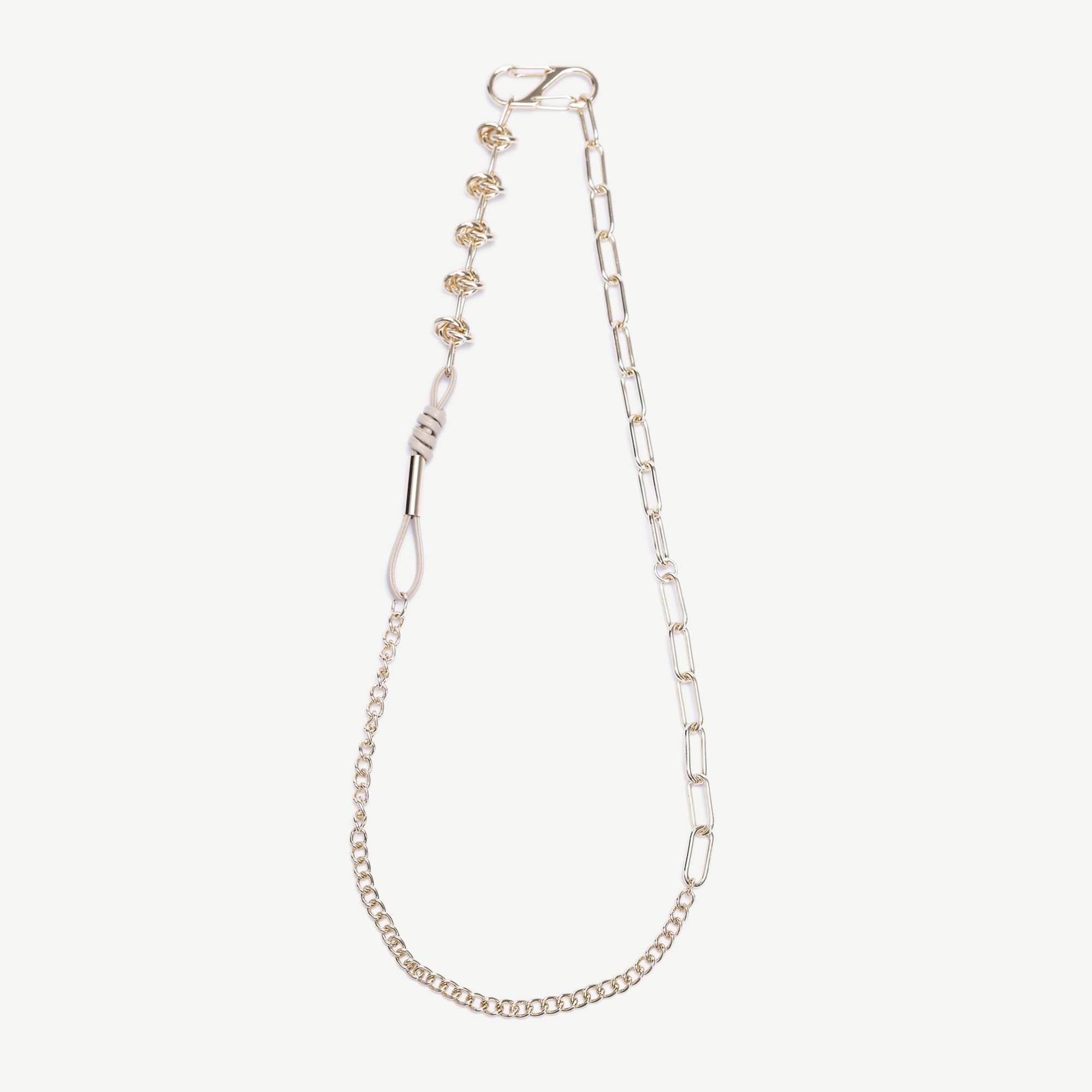 YARGICI Zincir Detaylı Gold Kolye