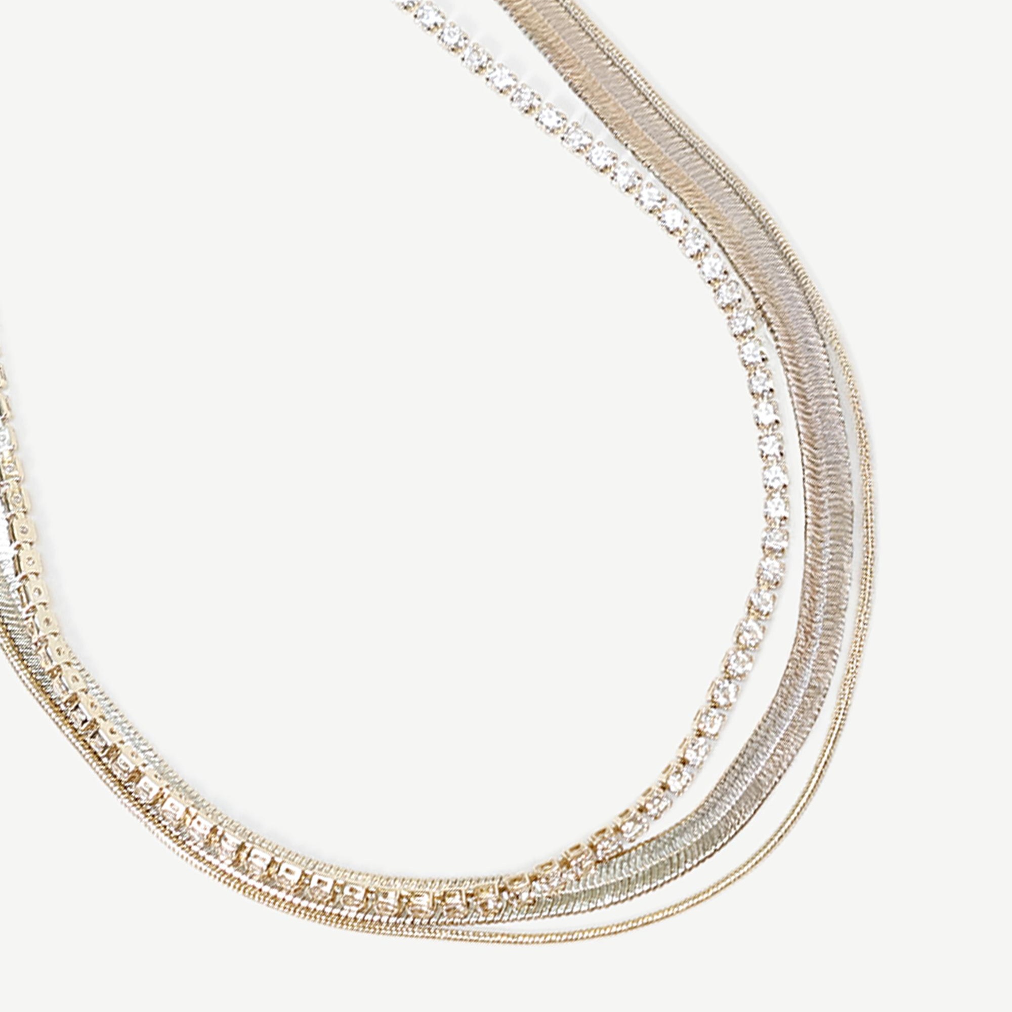 YARGICI Çok Sıralı Gold Kolye