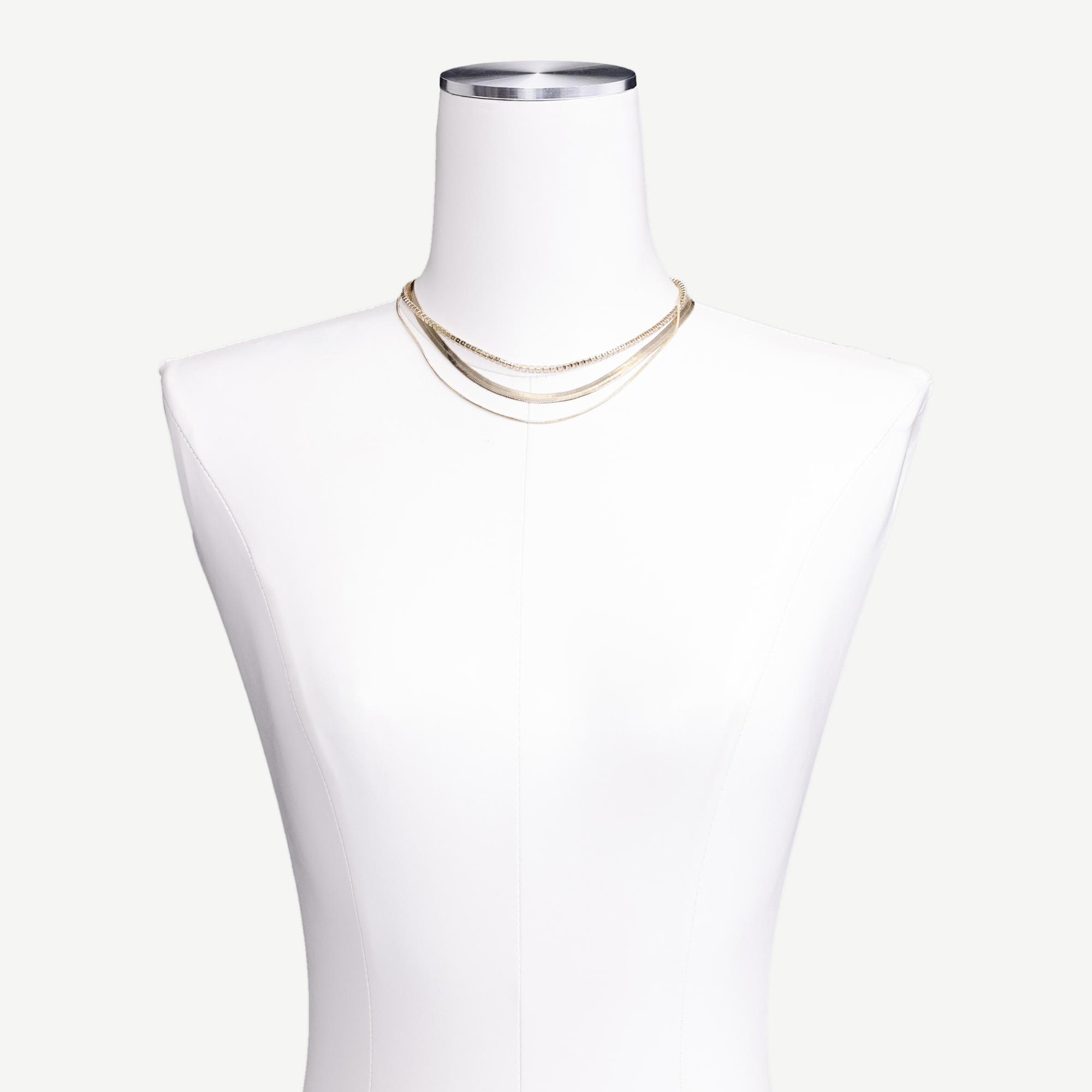 YARGICI Çok Sıralı Gold Kolye