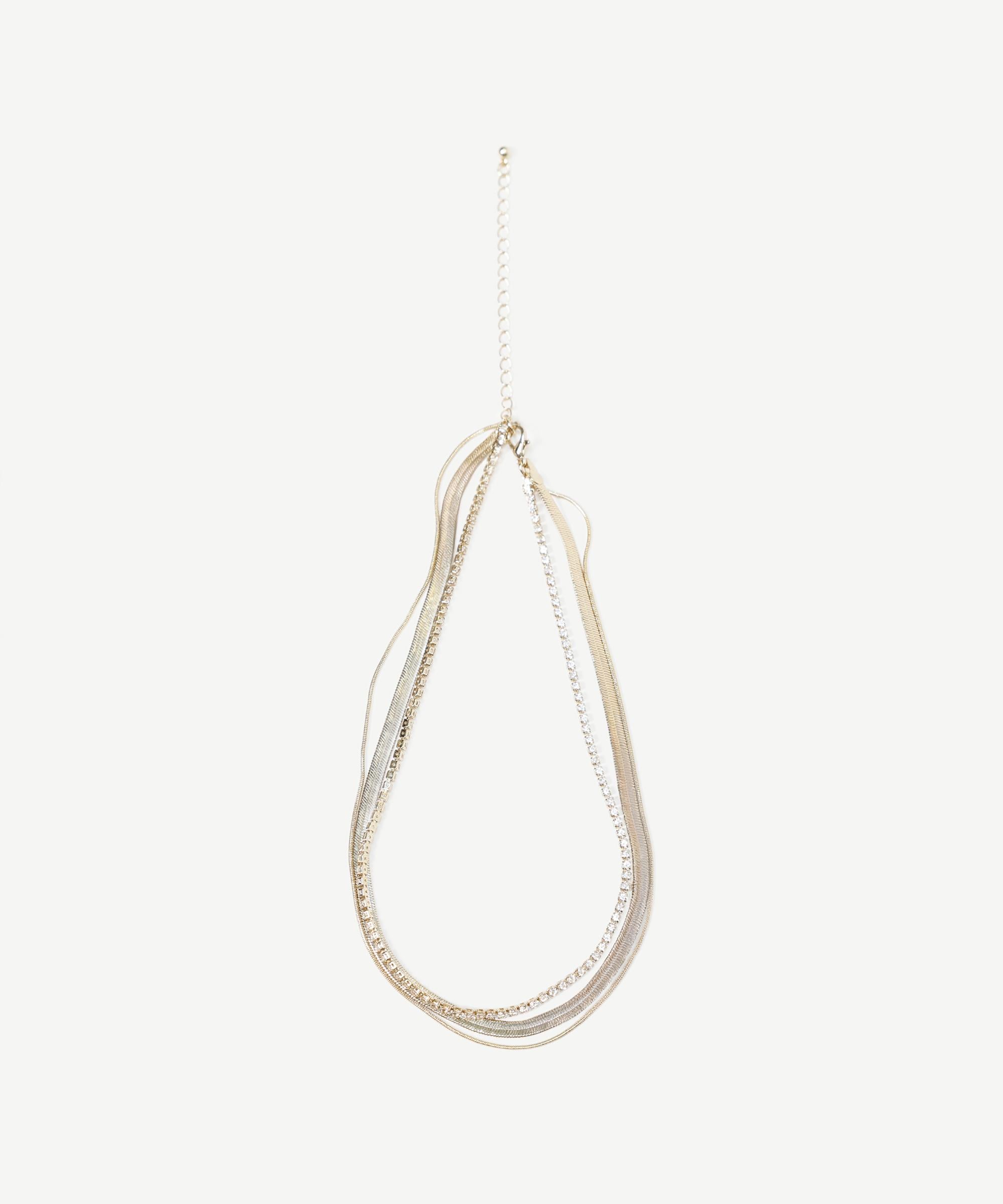  YARGICI Çok Sıralı Gold Kolye