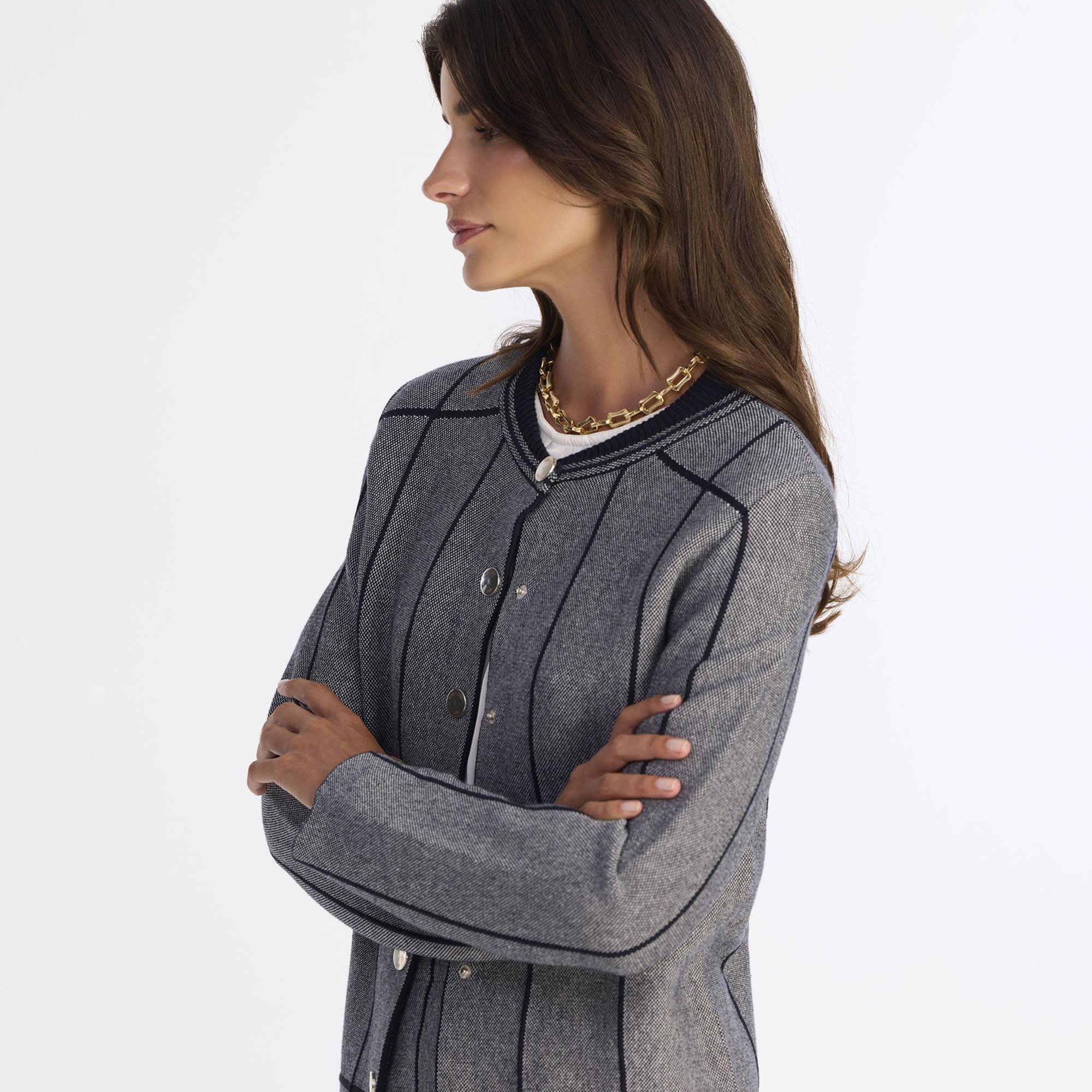 YARGICI Regular Bisiklet Yaka Uzun Kol Hırka