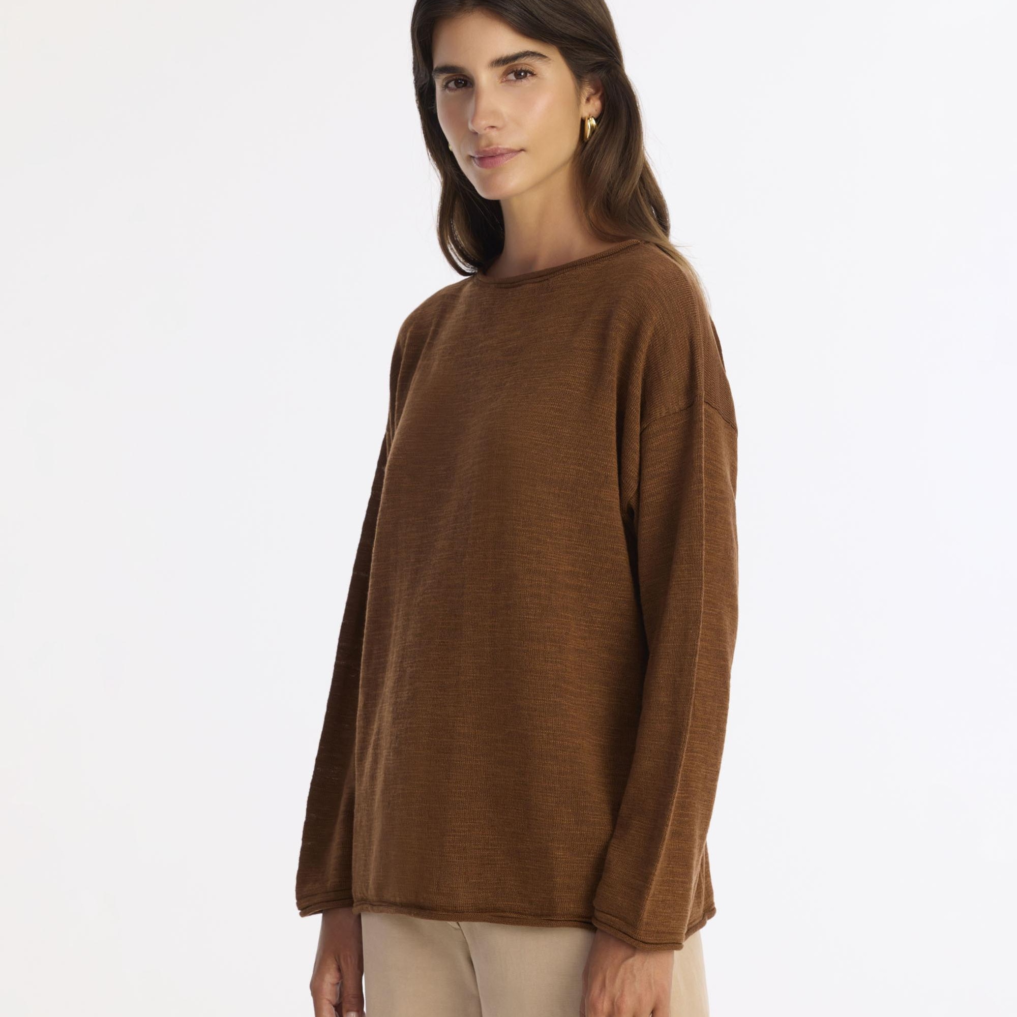 YARGICI Geniş Yarım Balıkçı Yaka Uzun Kol Kazak