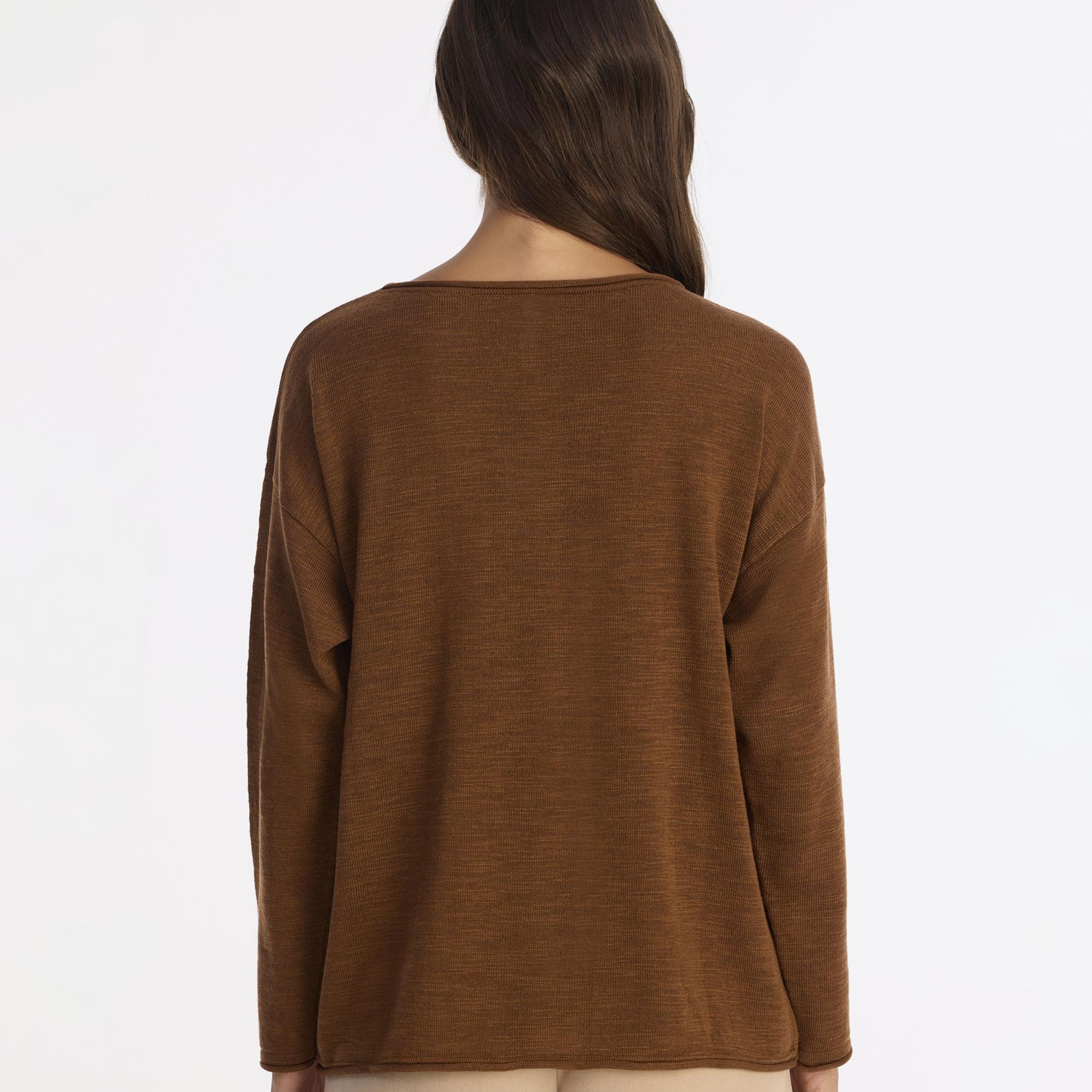 YARGICI Geniş Yarım Balıkçı Yaka Uzun Kol Kazak