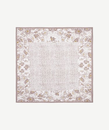  YARGICI Çiçek Desenli İpek Fular