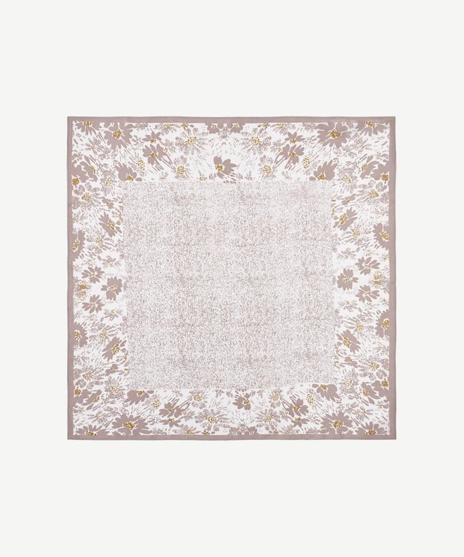  YARGICI Çiçek Desenli İpek Fular