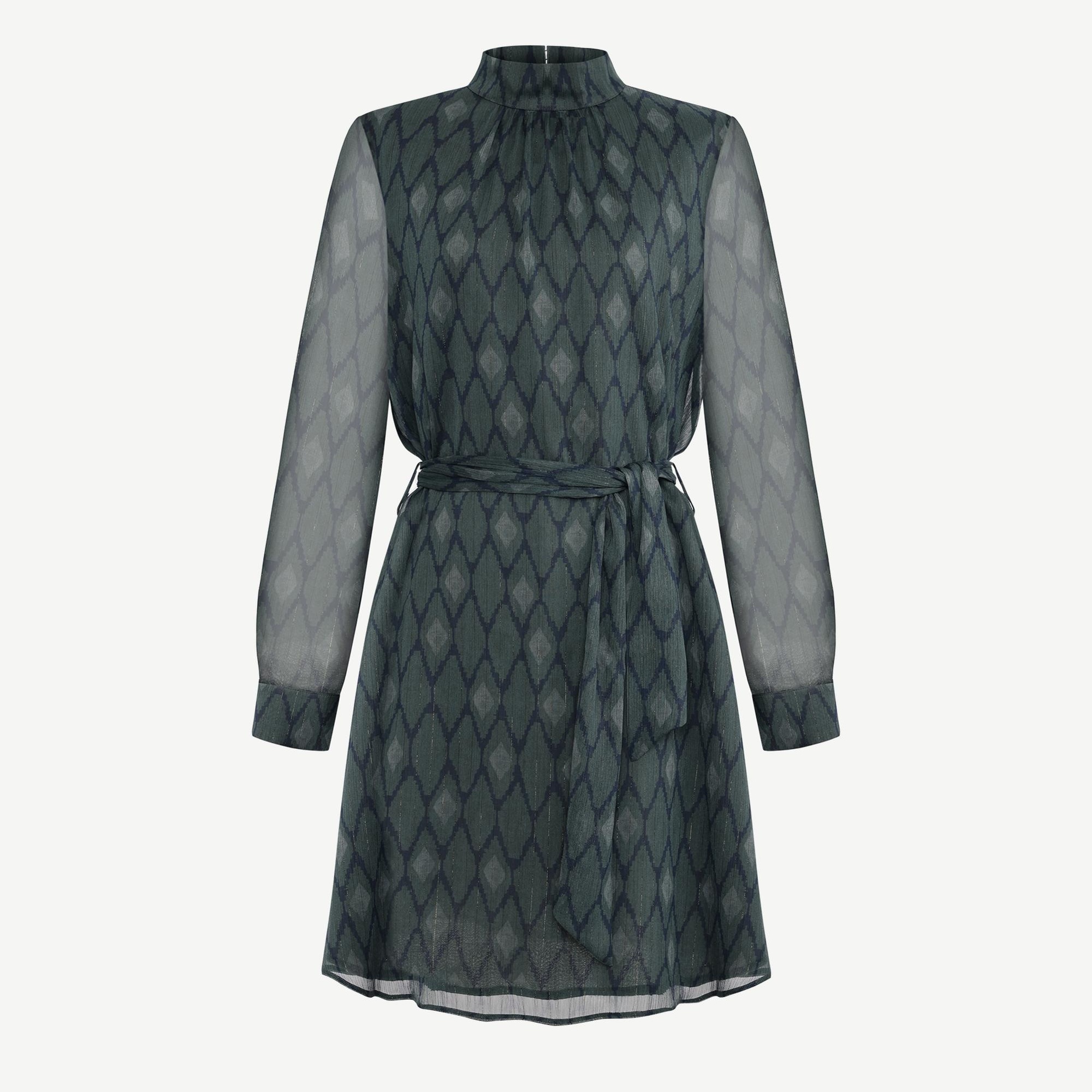 YARGICI Bol Yarım Balıkçı Yaka Uzun Kol Elbise