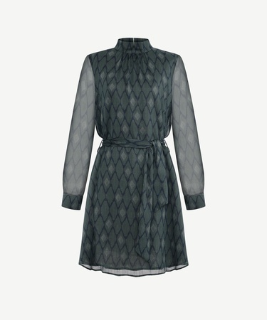  YARGICI Bol Yarım Balıkçı Yaka Uzun Kol Elbise