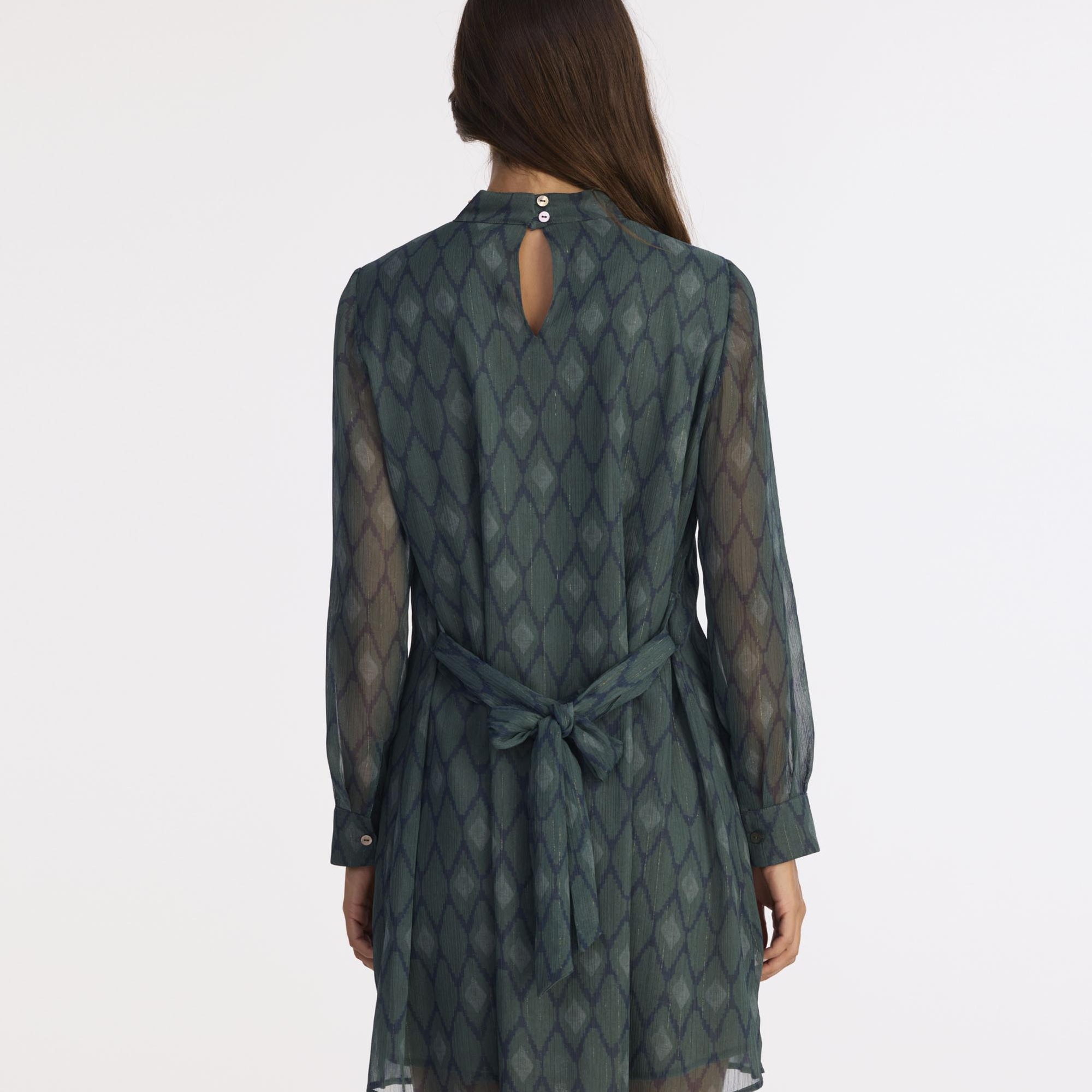 YARGICI Bol Yarım Balıkçı Yaka Uzun Kol Elbise