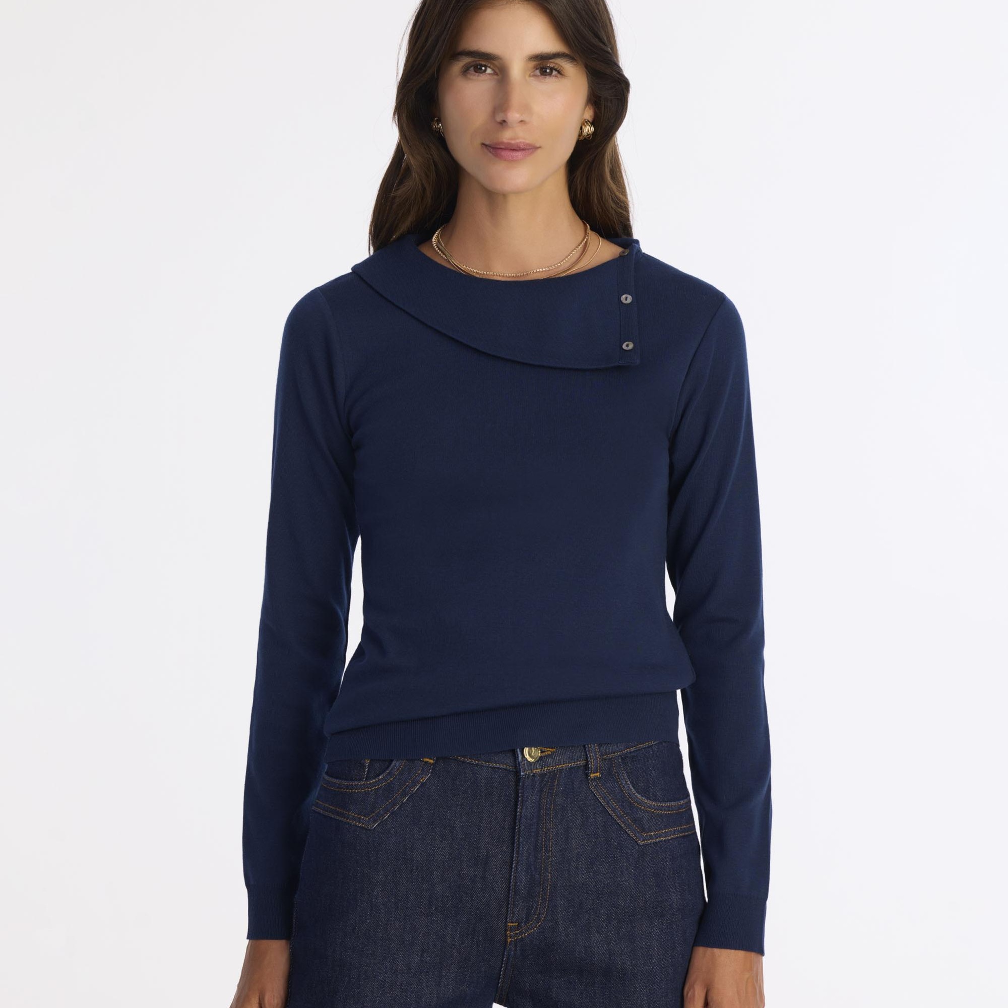 YARGICI Regular Kayık Yaka Uzun Kol Kazak