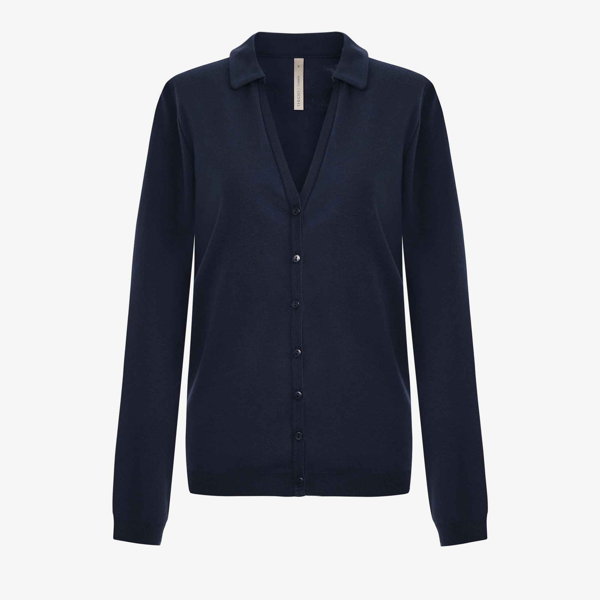 YARGICI Yaka Detaylı Uzun Kollu Hırka