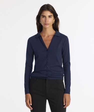  YARGICI Yaka Detaylı Uzun Kollu Hırka