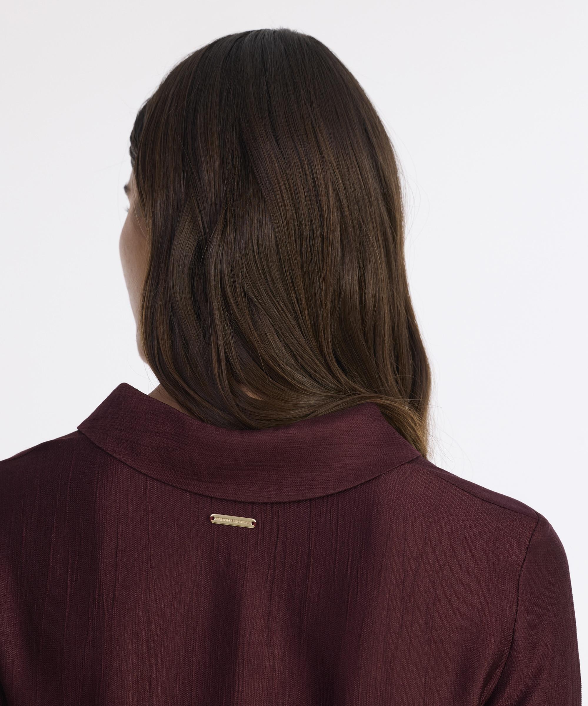 YARGICI Düz V Yaka Uzun Kol Elbise