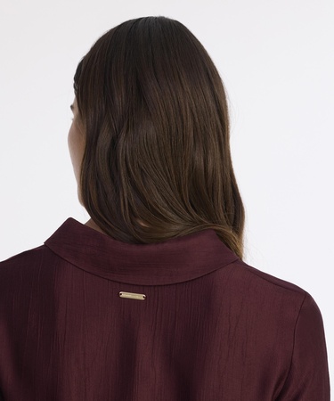  YARGICI Düz V Yaka Uzun Kol Elbise