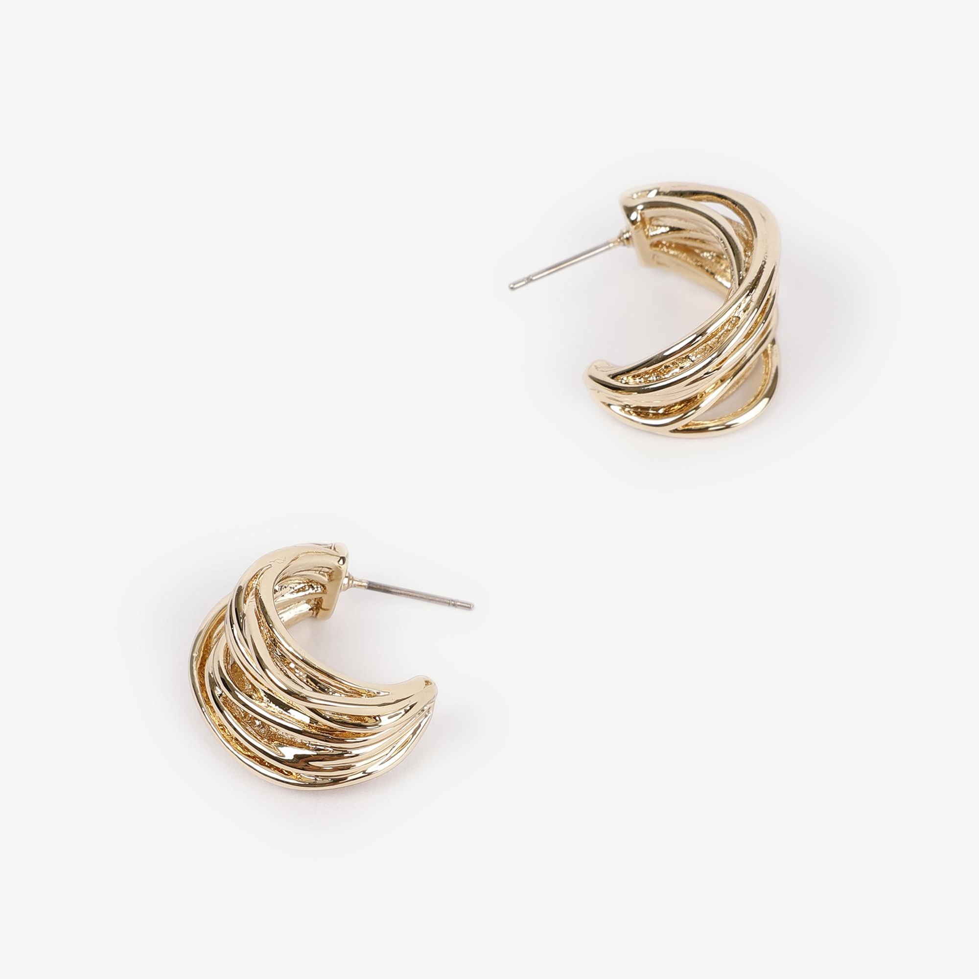 YARGICI Dokulu Gold Küpe