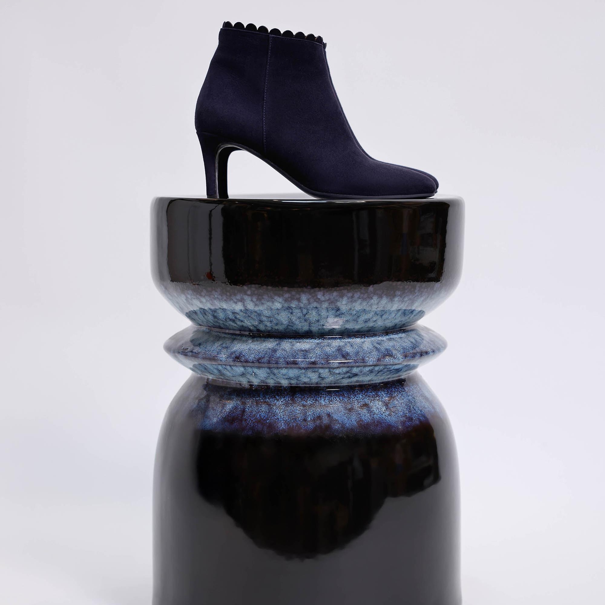 YARGICI Fermuarlı Deri Topuklu Ayakkabı