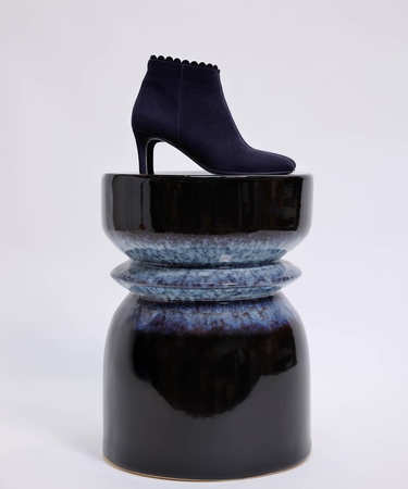  YARGICI Fermuarlı Deri Topuklu Ayakkabı