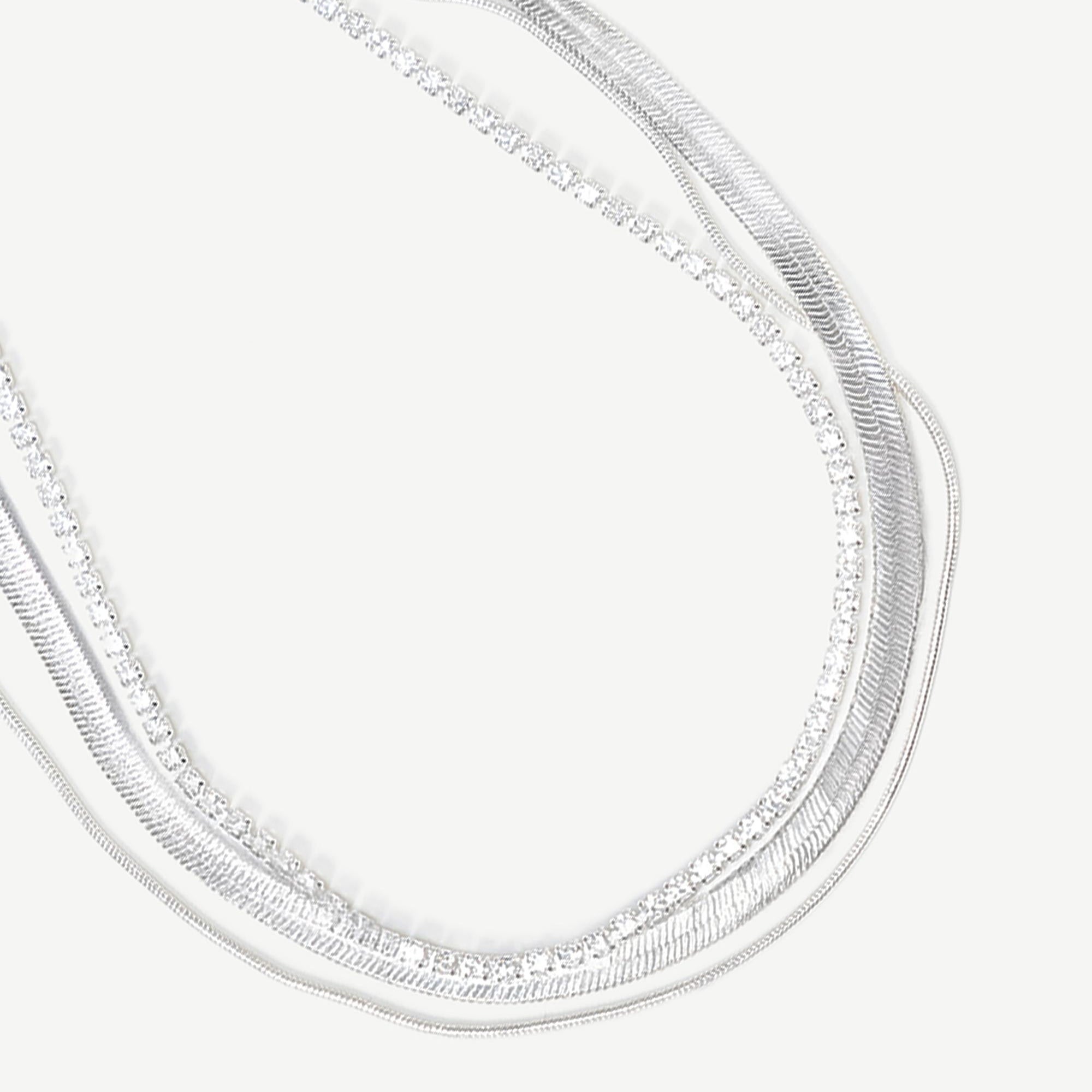 YARGICI Çok Sıralı Silver Kolye