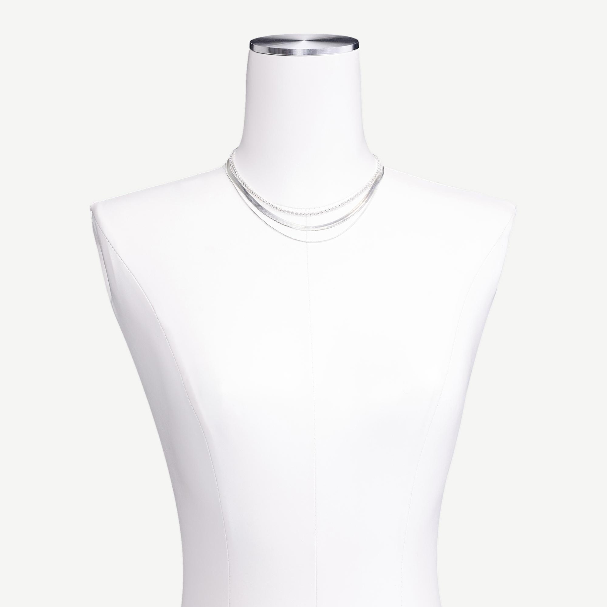 YARGICI Çok Sıralı Silver Kolye