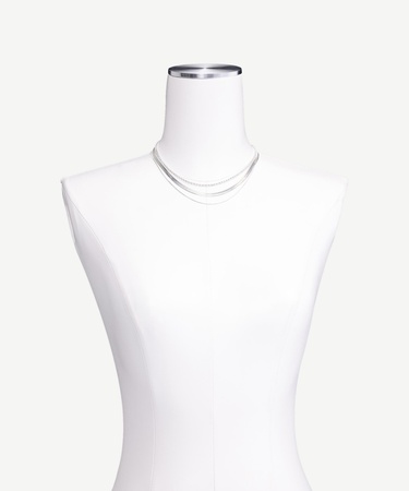  YARGICI Çok Sıralı Silver Kolye