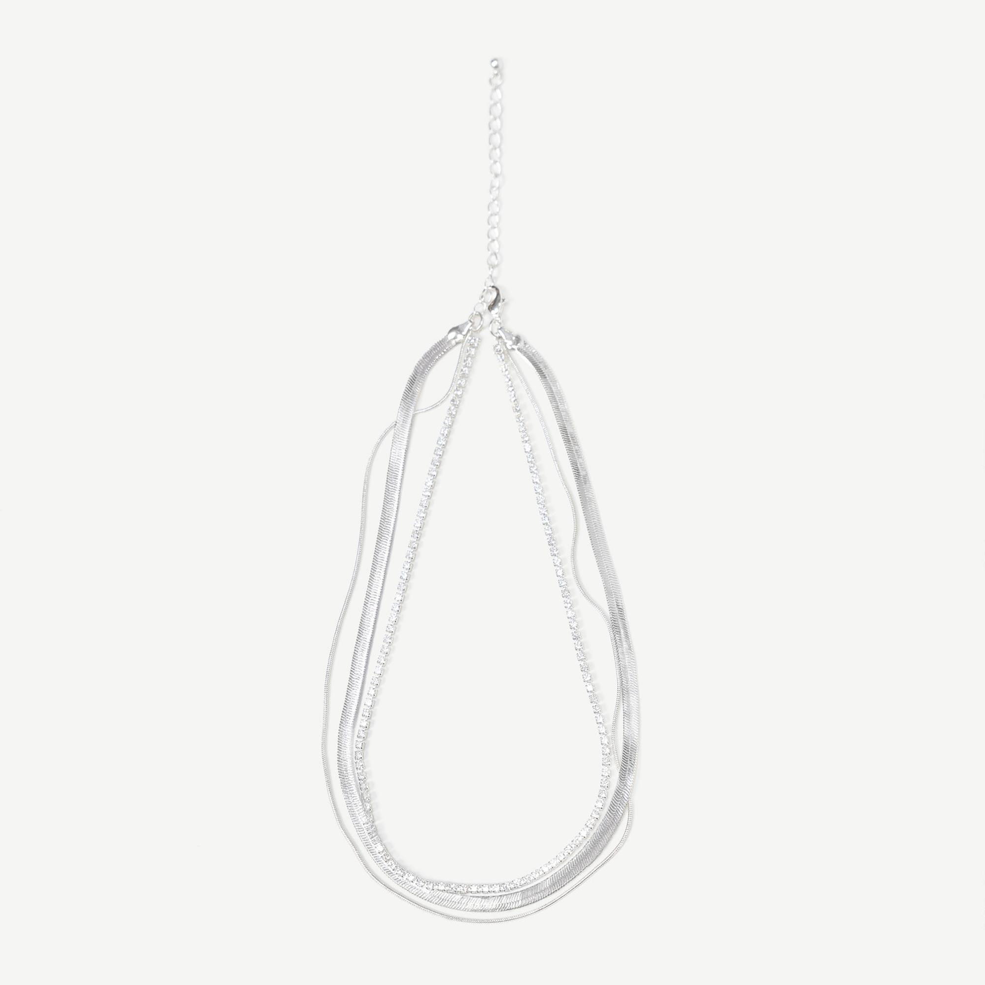 YARGICI Çok Sıralı Silver Kolye