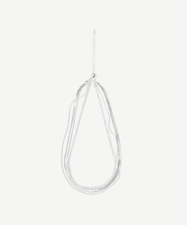  YARGICI Çok Sıralı Silver Kolye